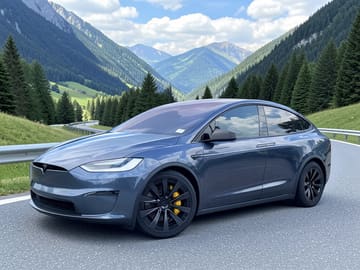 The same vehicle rendered against the mountain road backdrop